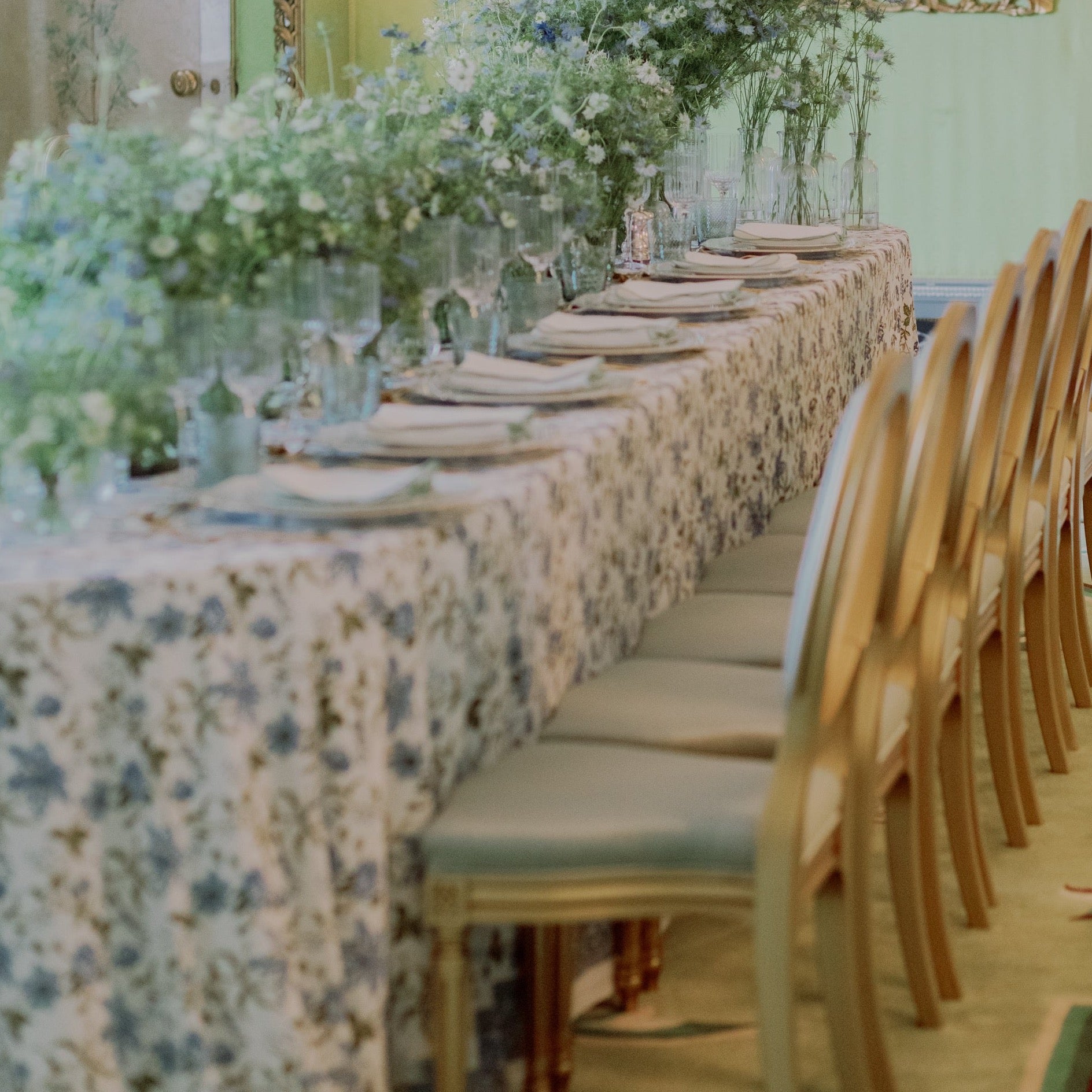 Rent: Allegra Blue Tablecloth
