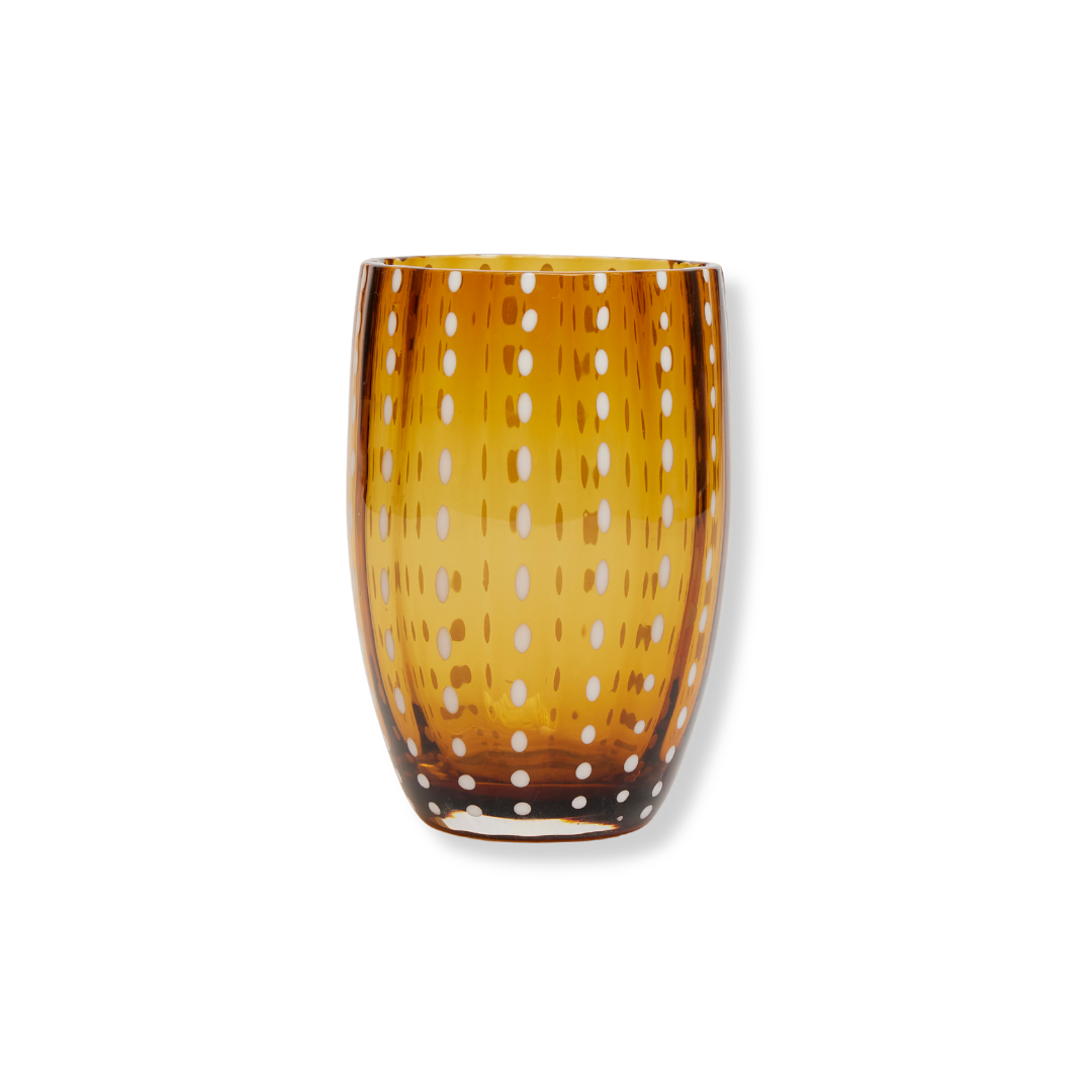 Rent: Dark Amber Speckled Tumbler (11cm)