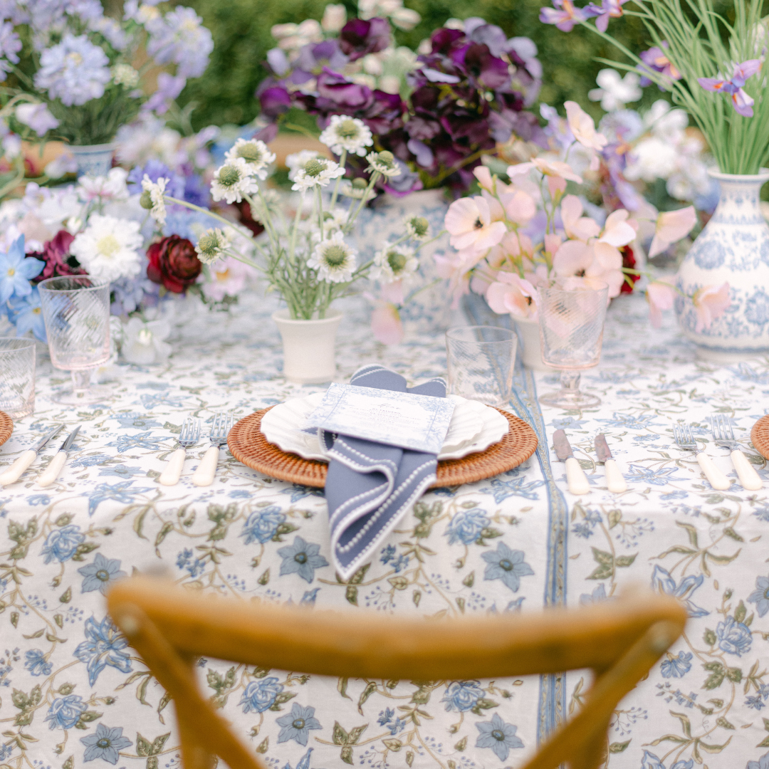 Rent: Allegra Blue Tablecloth