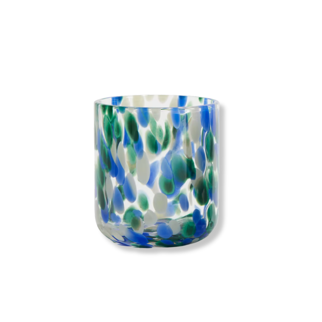 Rent: Blue & Green Dappled Tumbler (10.5cm)