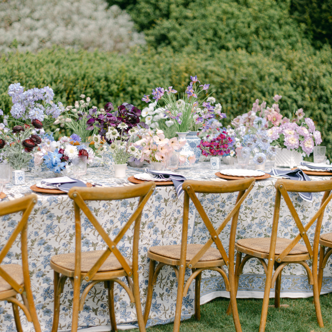 Rent: Allegra Blue Tablecloth