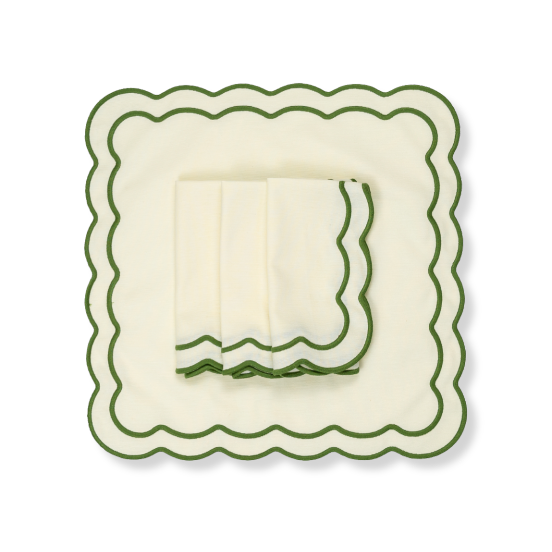 Wholesale: Embroidered Apple Napkins