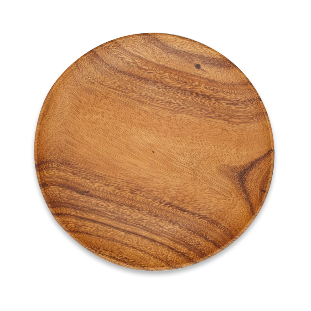 Rent: Dark Acacia Wood Charger (33cm)
