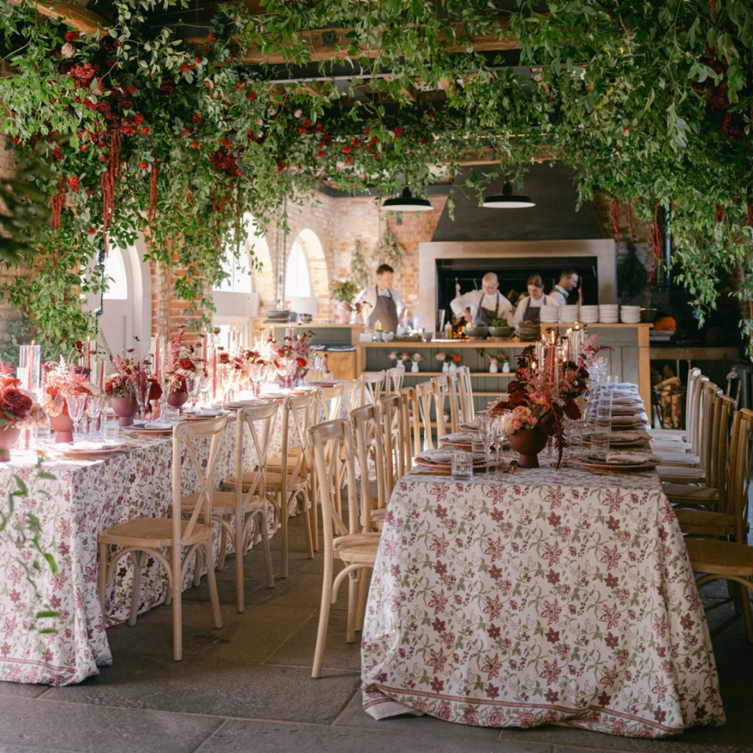 Rent: Allegra Red Tablecloth