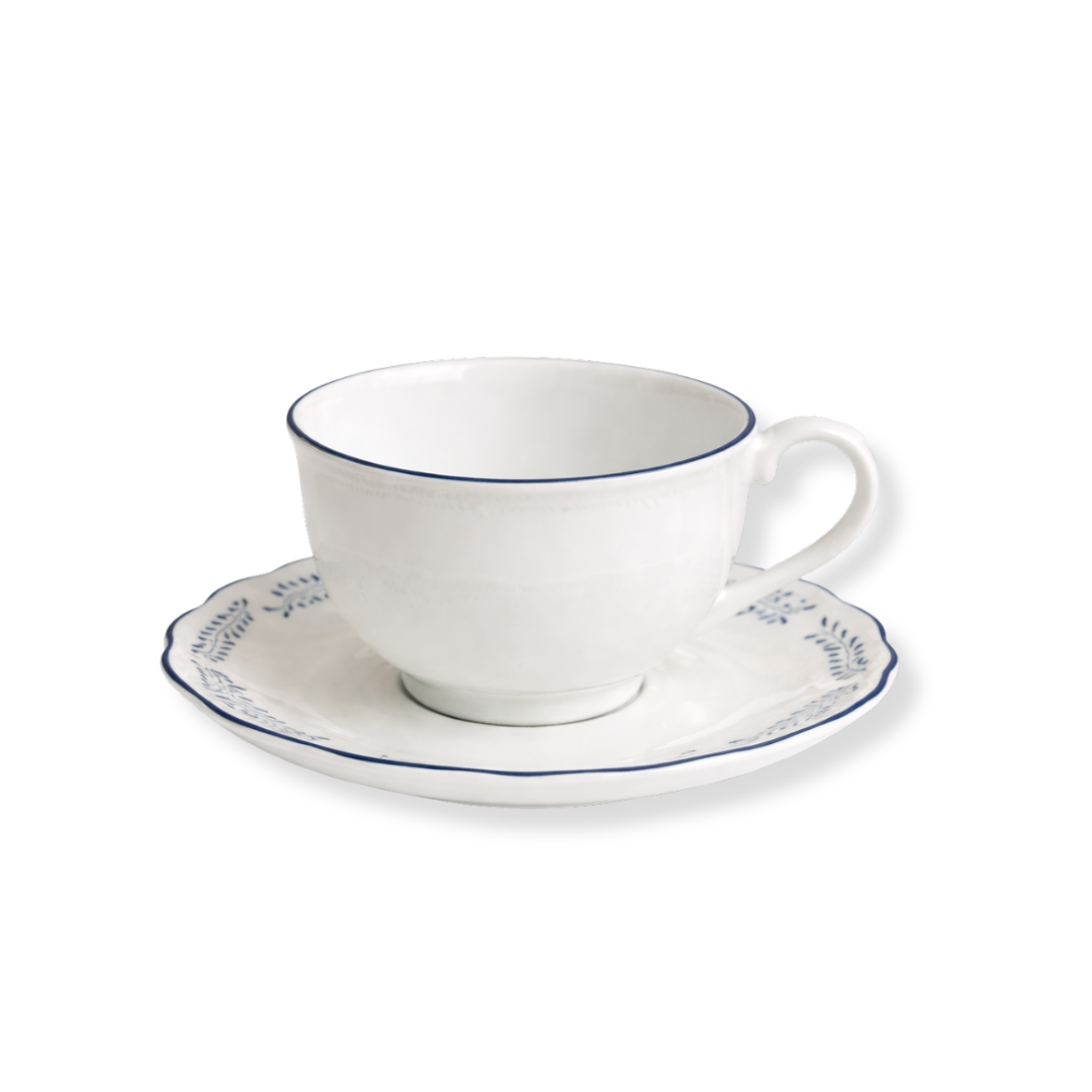Rent: Margaux Blue Teacup & Saucer