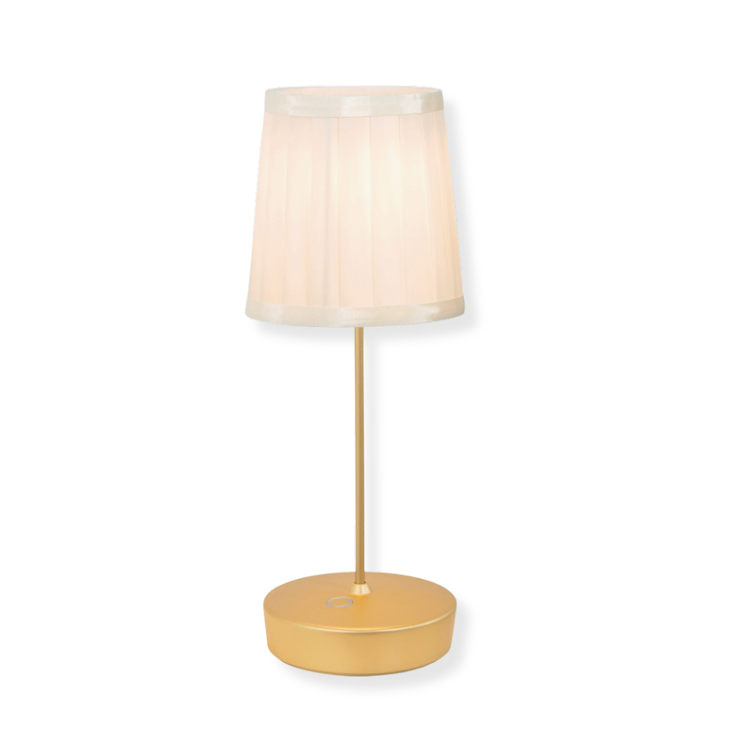 Rent: Gold Table Lamp & Fabric Lampshade