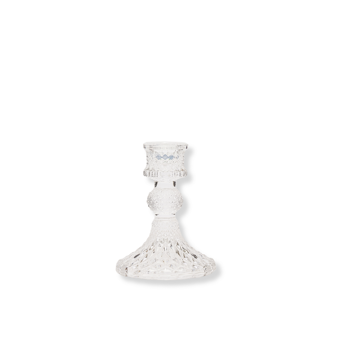 Rent: Clear Crystal Candle Holder (10.5cm)