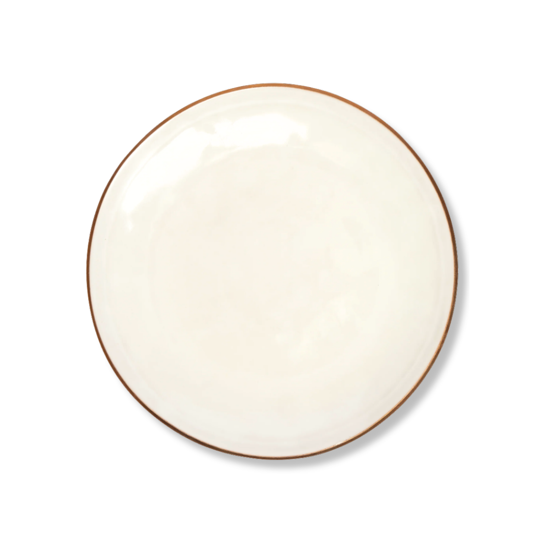 Rent: Natural Blush Gold Edge Dinner (28cm)