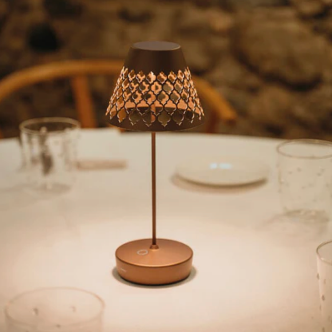 Rent: Gold Table Lamp & Orna Lampshade