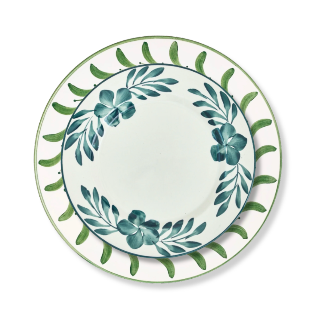 Rent: Aria Green Dinner Set From