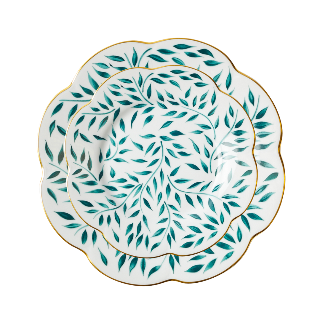 Rent: Green & Gold Leaves Set From