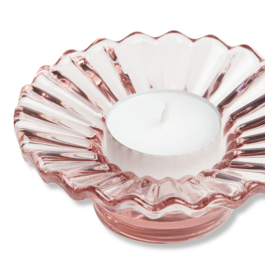 Rent: Light Pink Flower Tealight Holder (4cm)