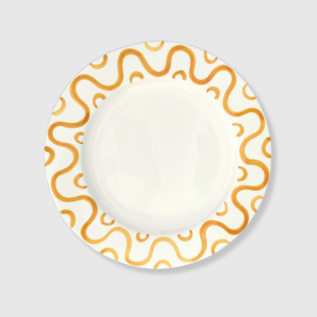 Wave Amber Dinner Plates - 27cm
