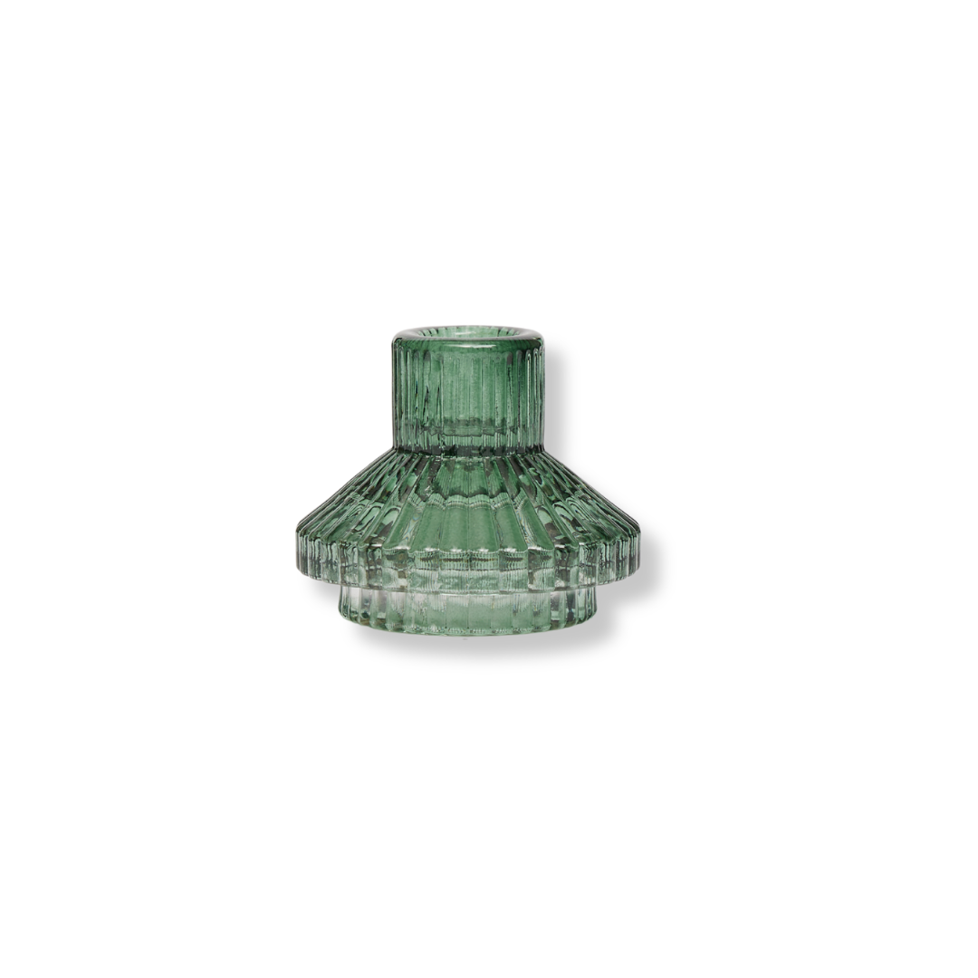 Rent: Forest Green Ribbed Tealight Holder
