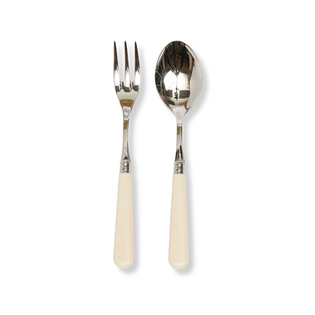 Rent: Helios Ivory Serving Fork & Spoon