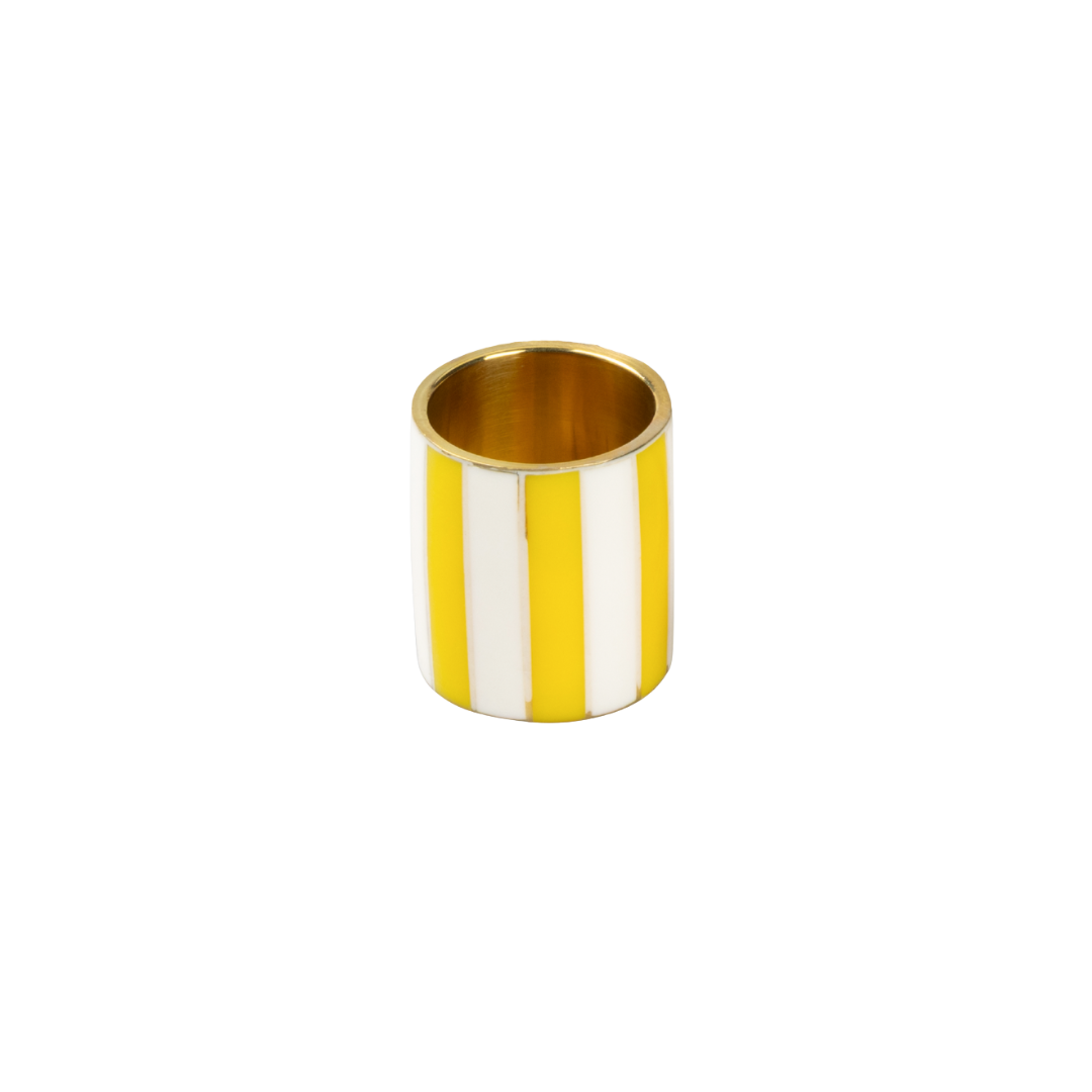 Rent: Yellow Stripe Napkin Holder