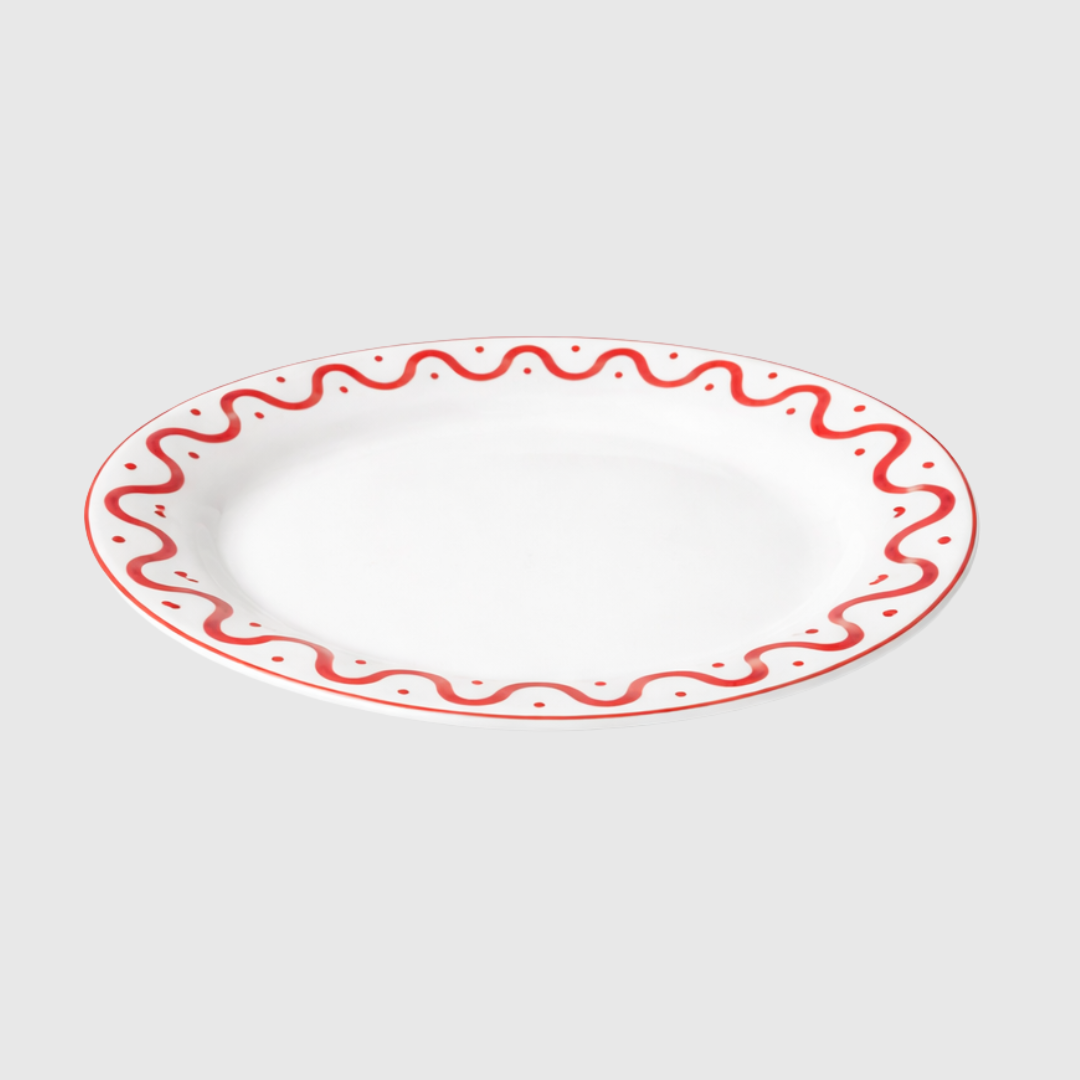 Wave Coral Platter - 49.5cm