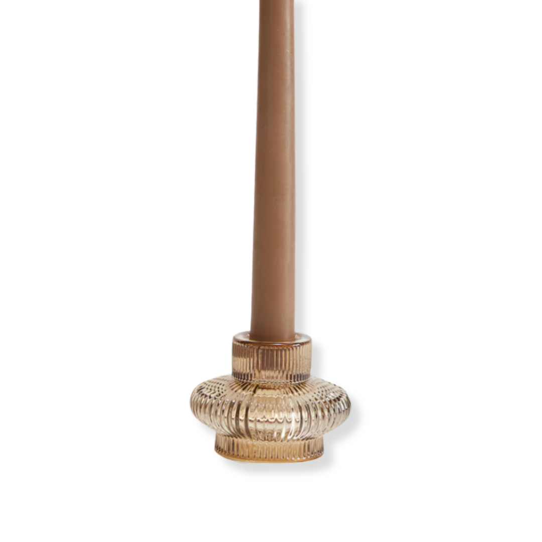 Rent: Beige Glass Candle Holder (5.8cm)