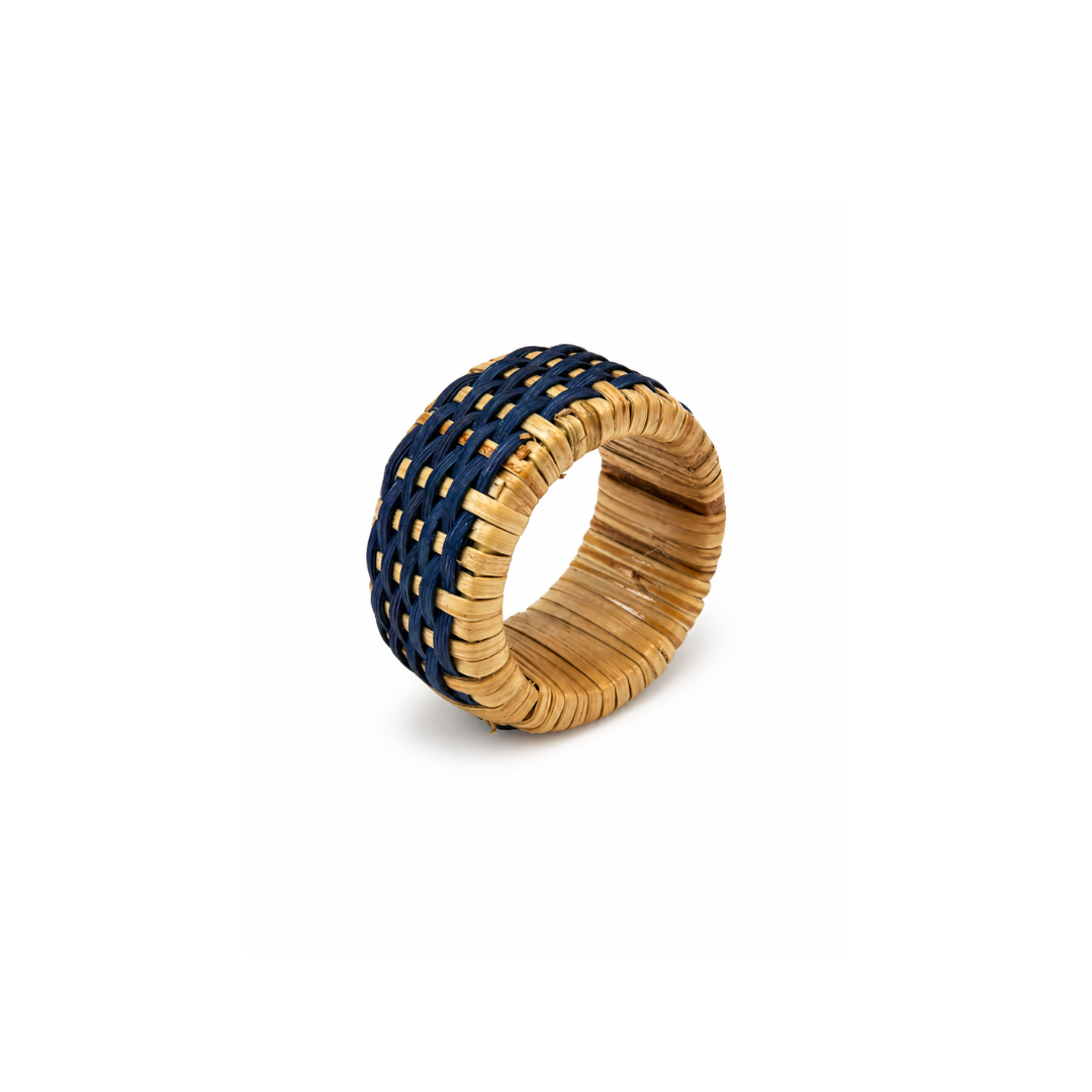 Rent: Navy Woven Napkin Holder