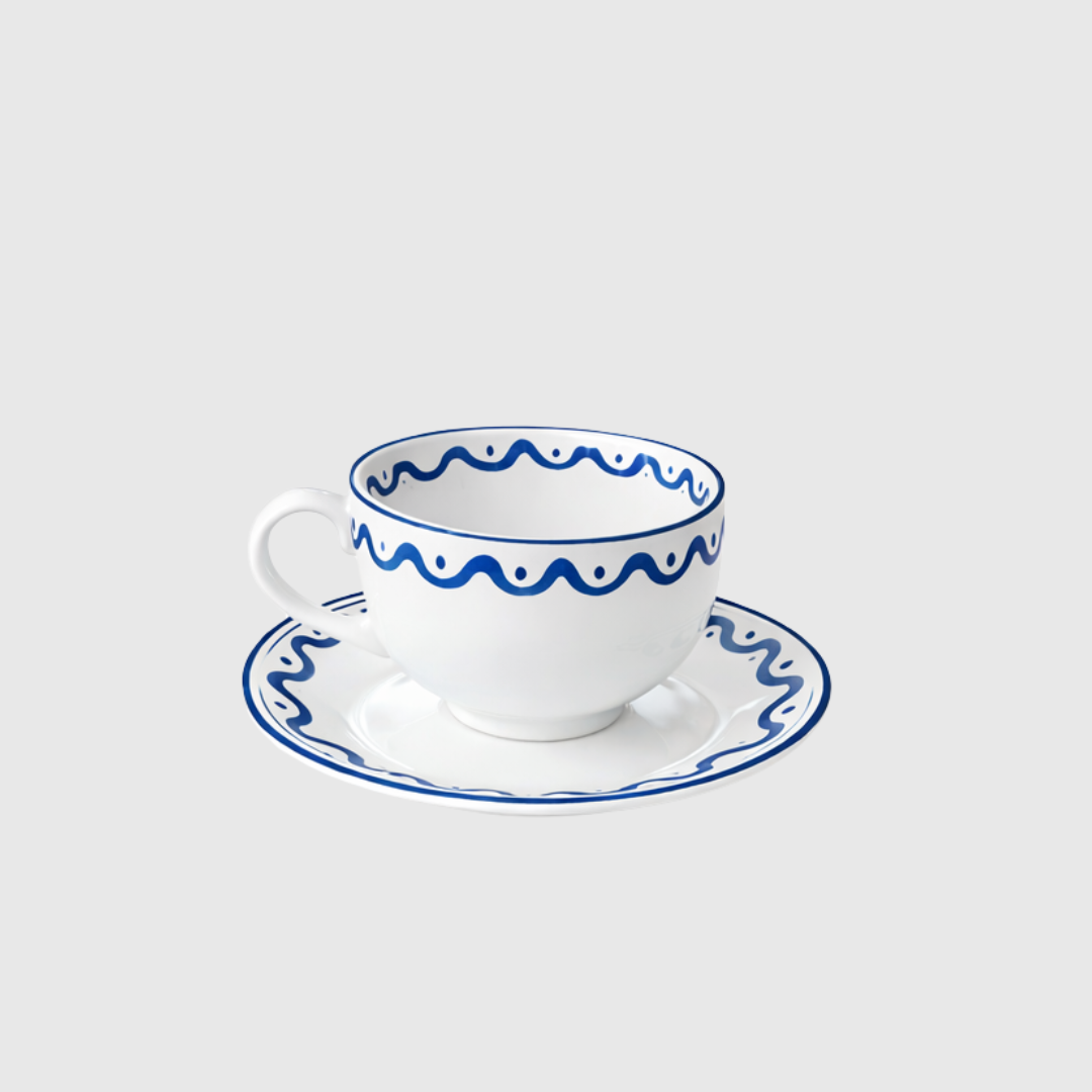 Wave Blue Coffee Cup - 13cm