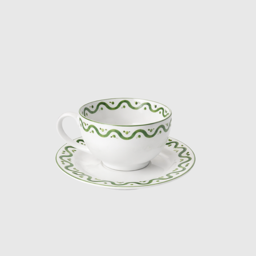 Wave Green Coffee Cup - 13cm