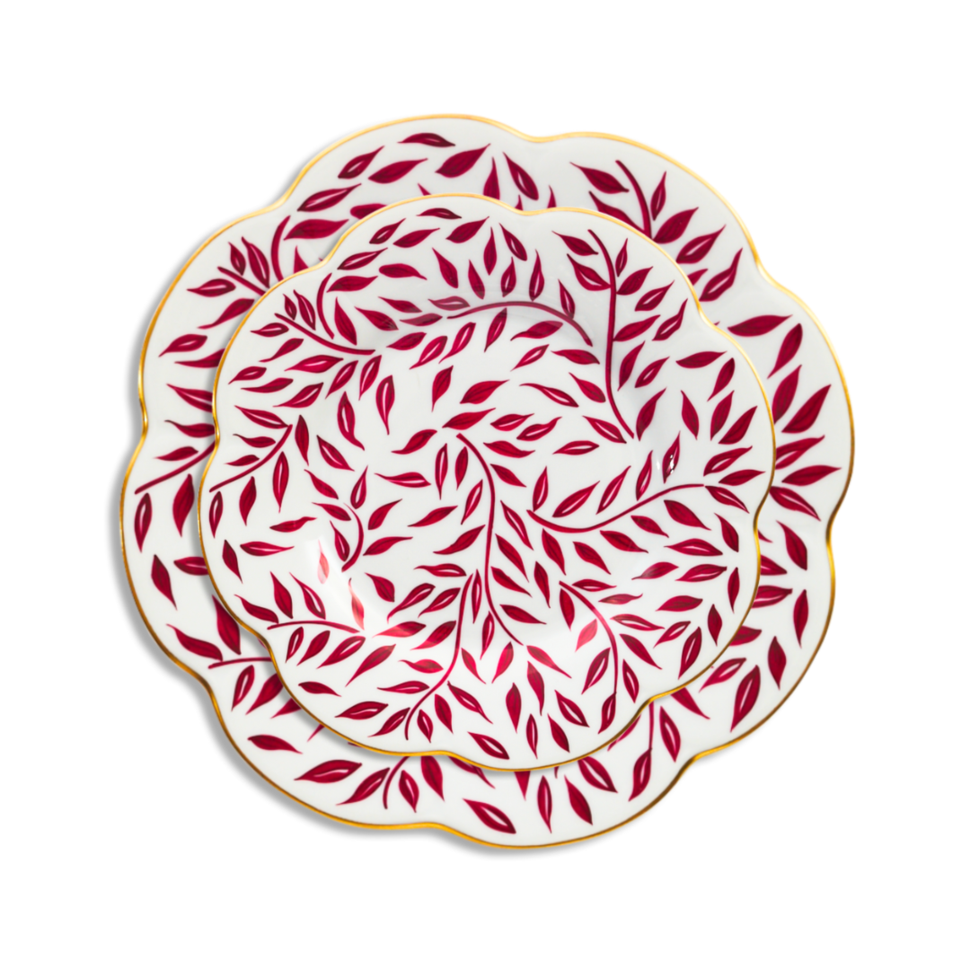 Rent: Burgundy Leaves Set From