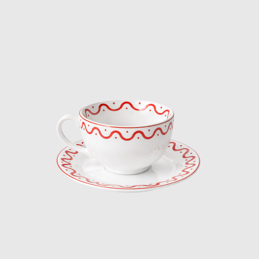 Wave Coral Coffee Cup - 13cm