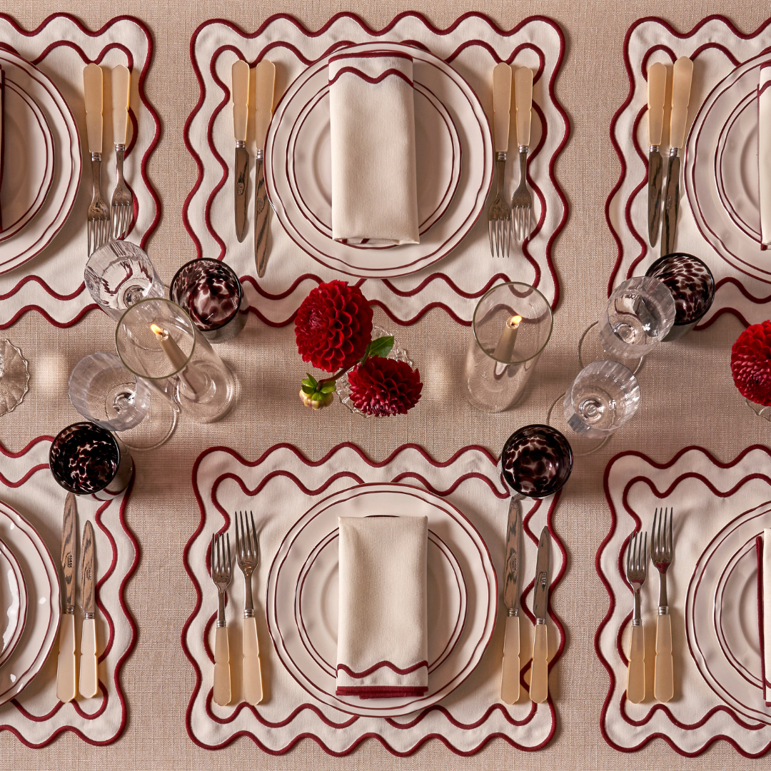 Embroidered Scarlett Placemats