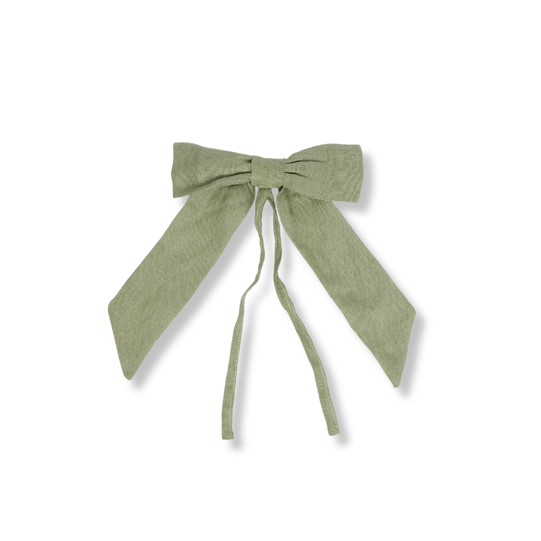 Rent: Green Linen Napkin Bows