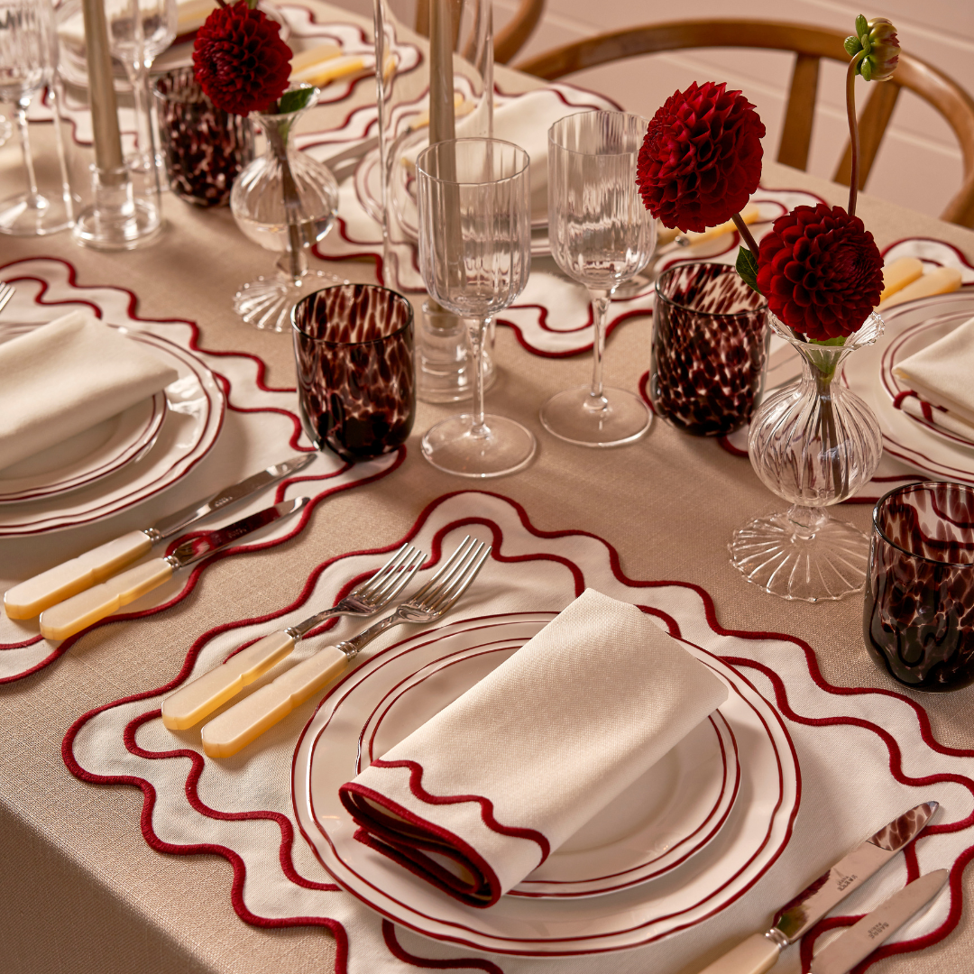 Provence Burgundy Starter Plates - 19.5cm