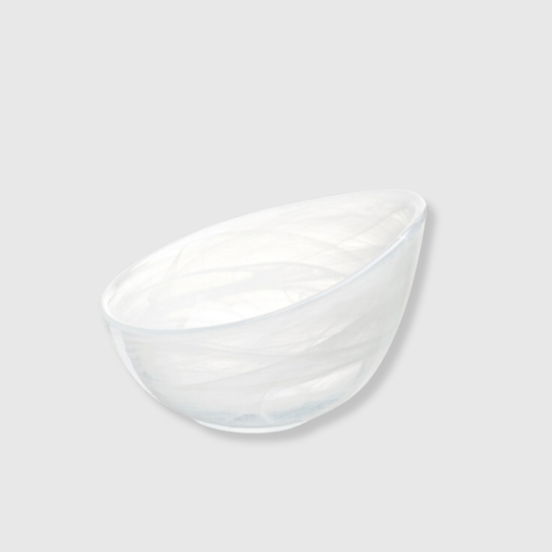 Rent: Glass White Dip Bowl
