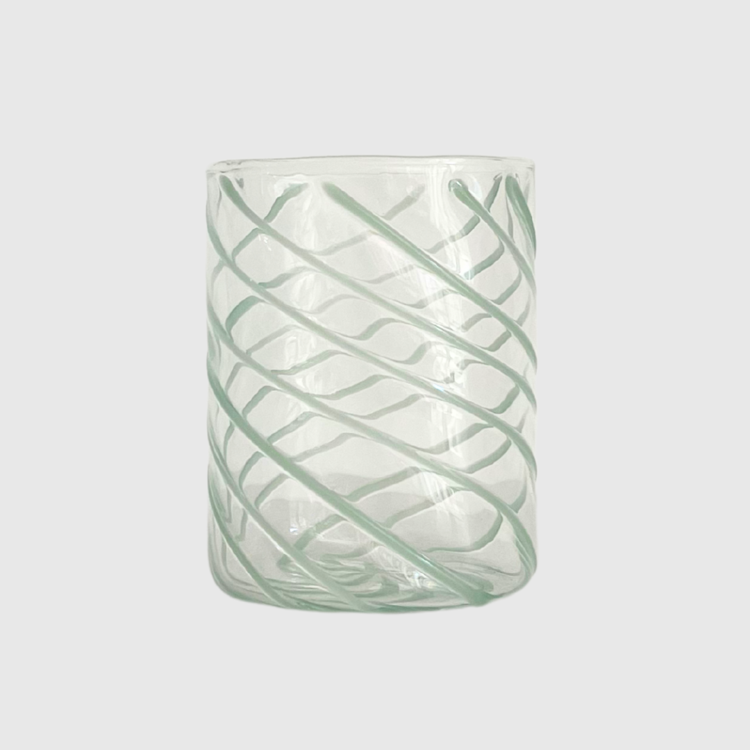 Green Swirl Glasses (Set of 4)