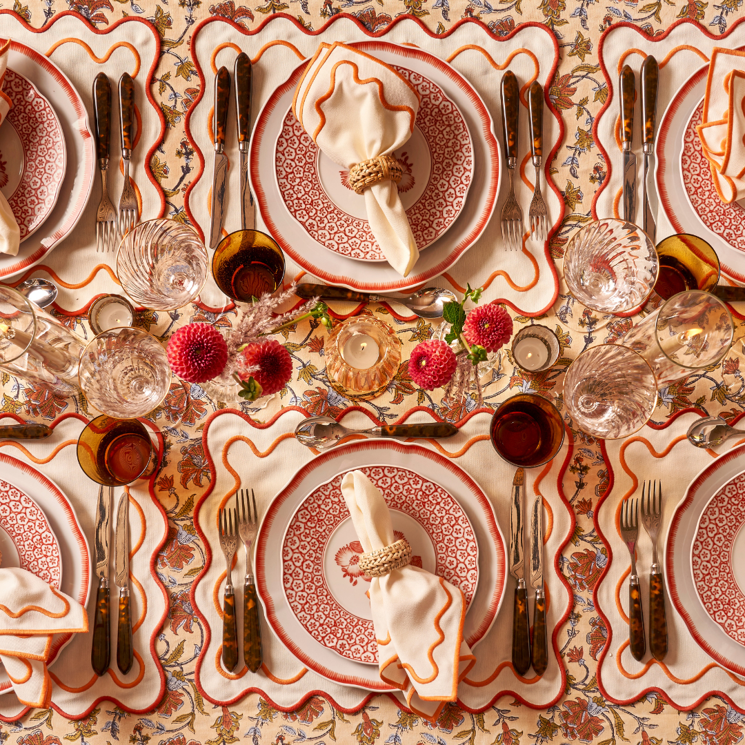 Embroidered Clementine Placemats