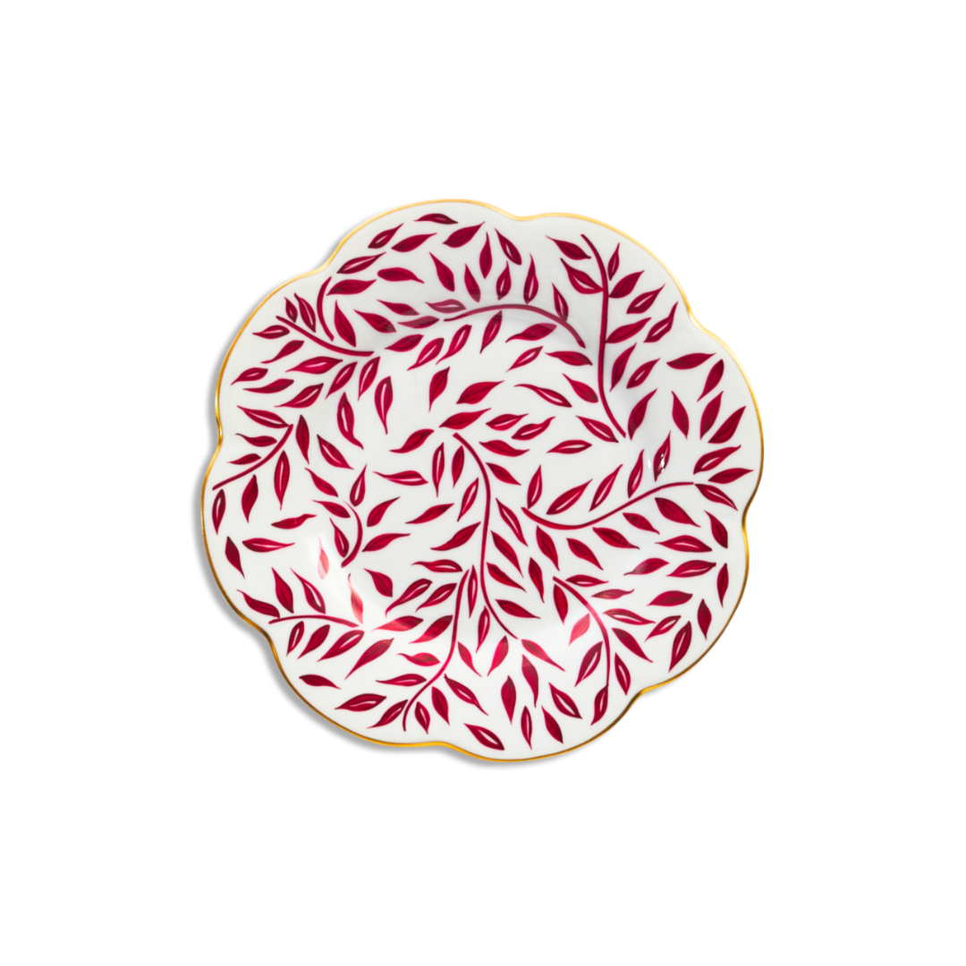 Rent: Burgundy Leaves Dessert (21cm)