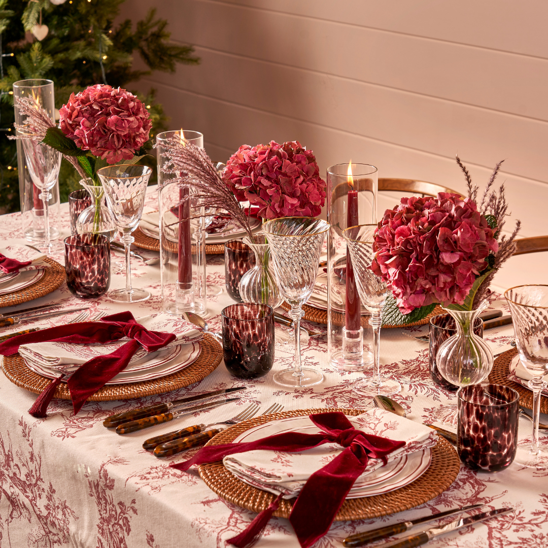 Burgundy Toile Napkins