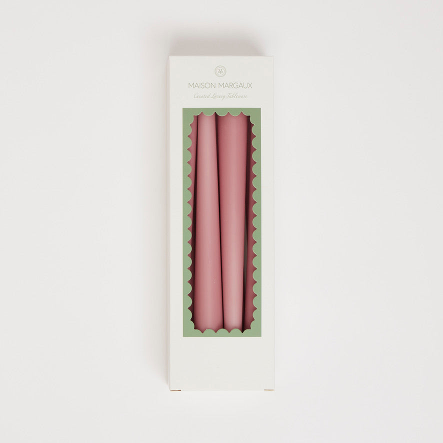 Rose Pink Tapered Candles (set of 8)
