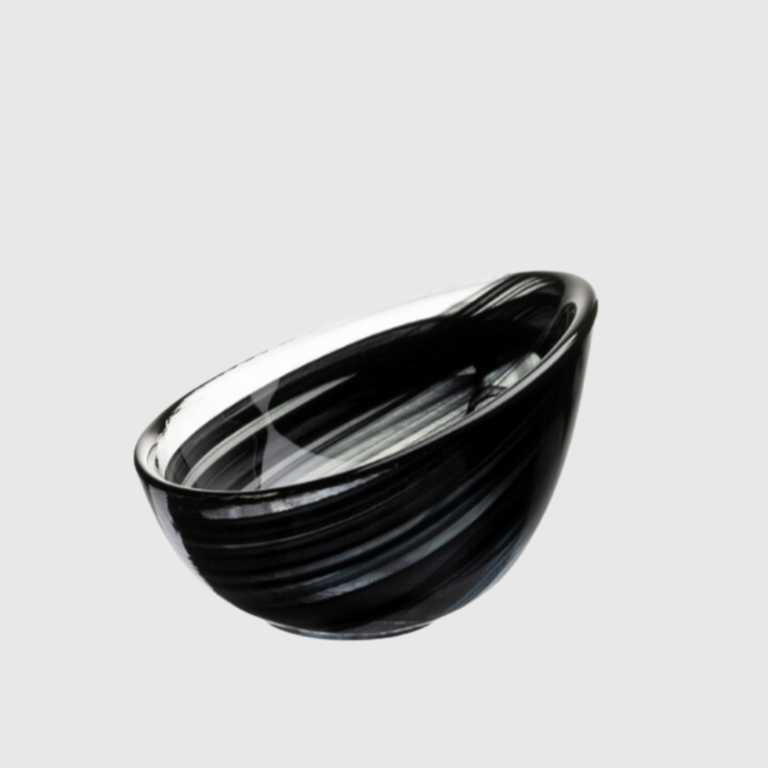 Rent: Glass Black Dip Bowl