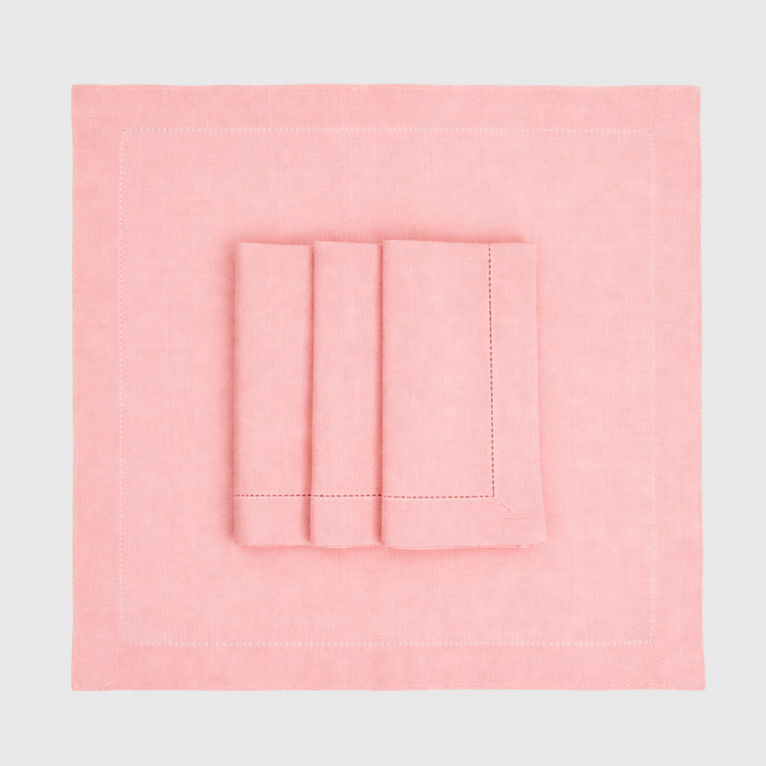 Rent: Peach Hemstitch Napkin (50x50cm)