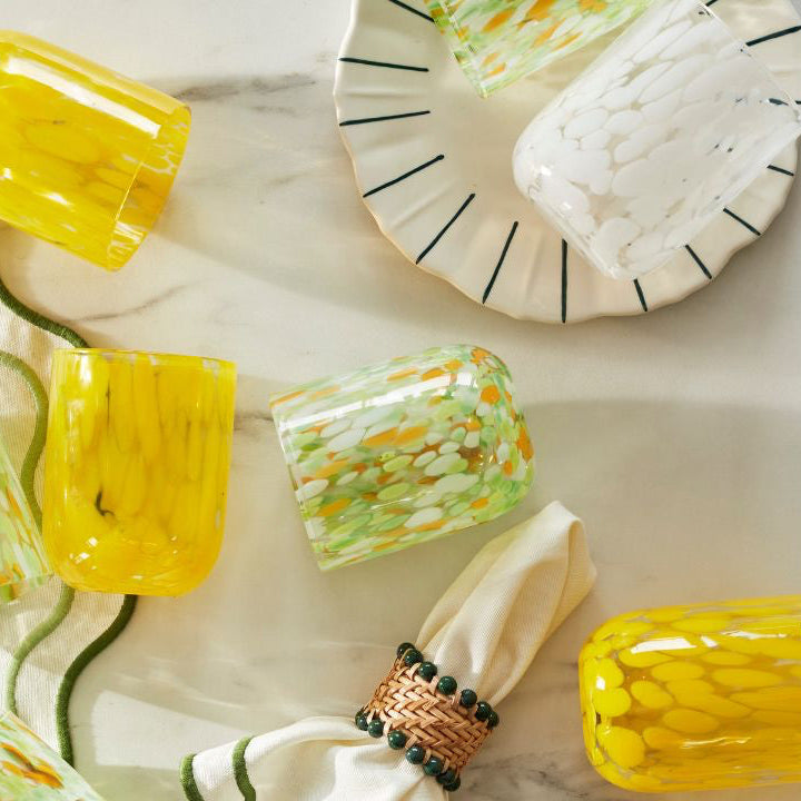 Multi Dappled Glasses (Set of 4)