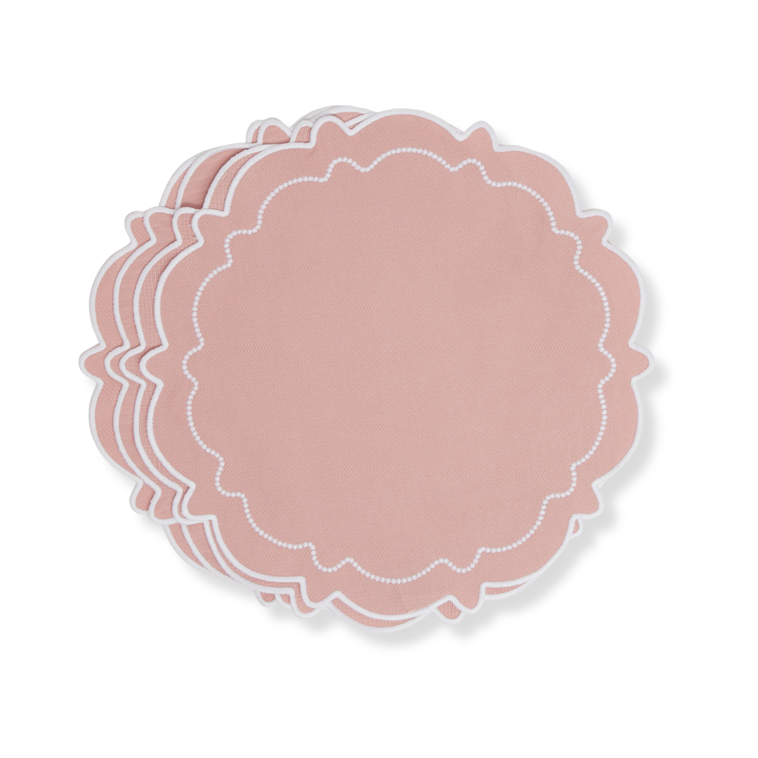 Rent: Abigail Pink Placemat (40cm)