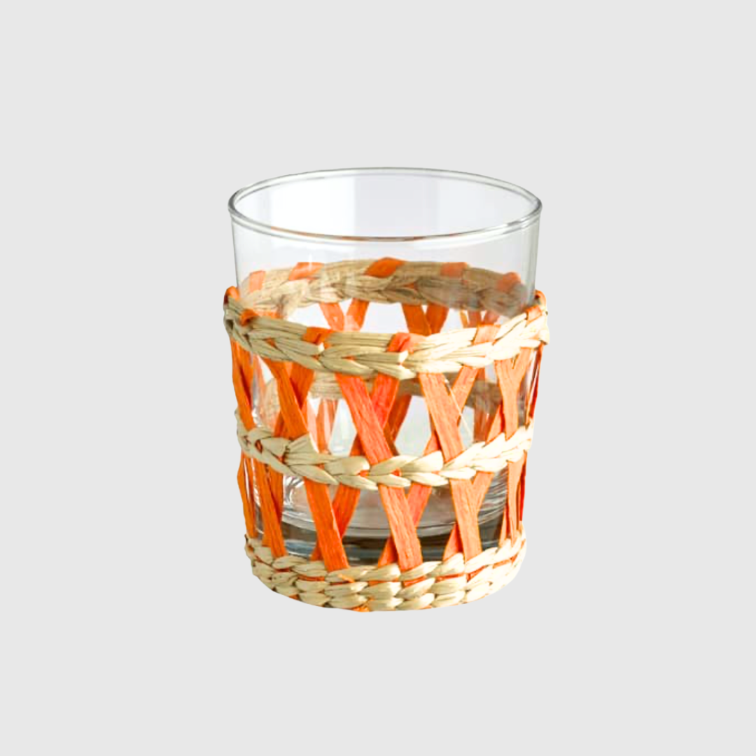 Rent: Orange Wicker Tumbler