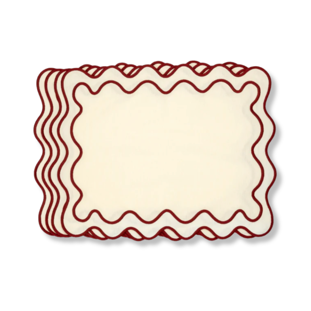 Wholesale: Embroidered Scarlett Placemats