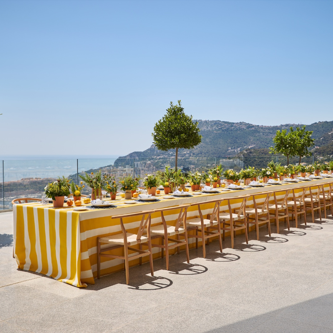 Yellow Stripe Tablecloth - 235x335cm