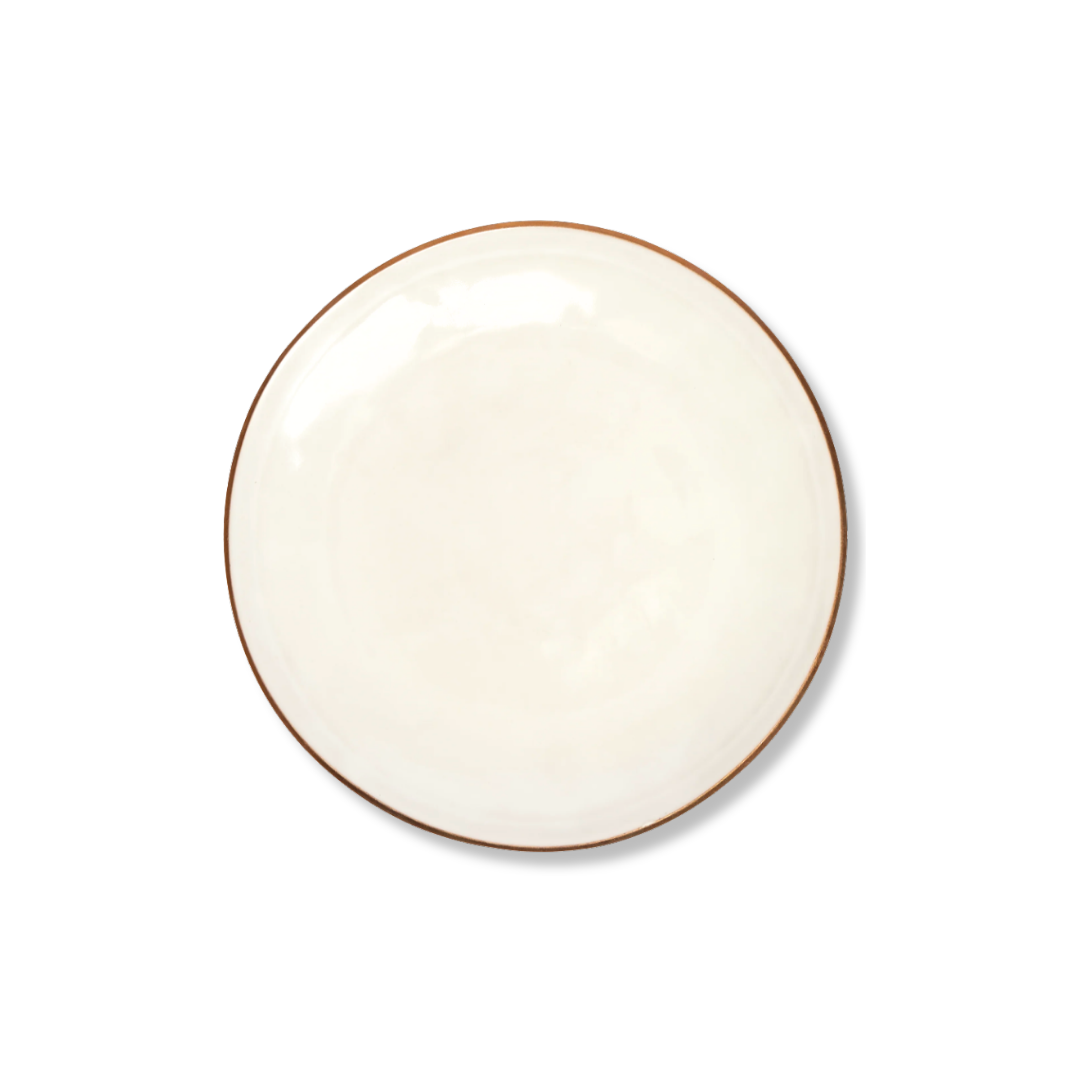 Rent: Natural Blush Gold Edge Dessert (23cm)