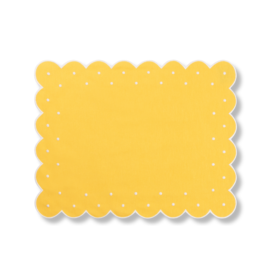 Rent: Daisy Yellow Rectangle Placemat (45cm)