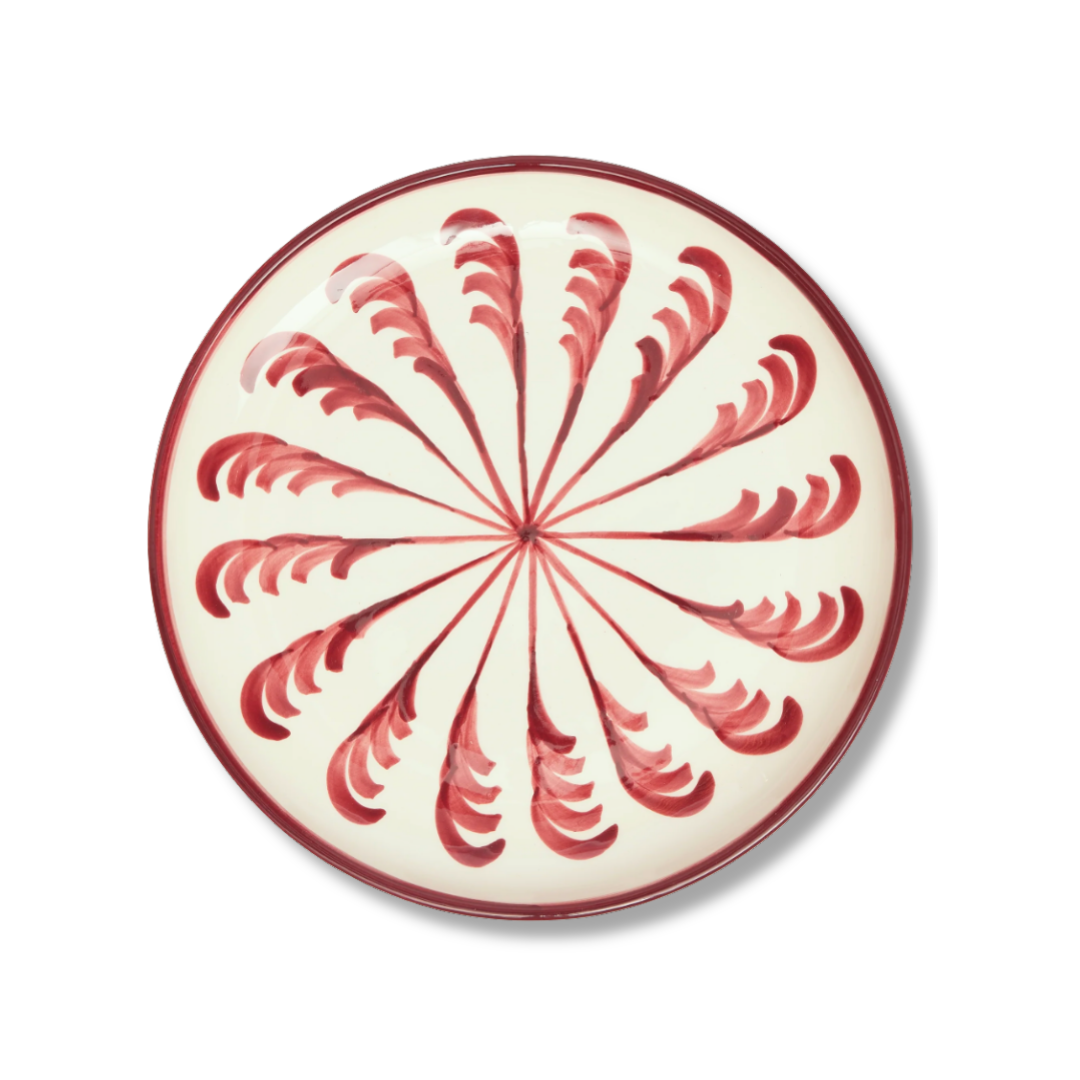 Rent: Swirl Burgundy Dinner Plate (26cm)