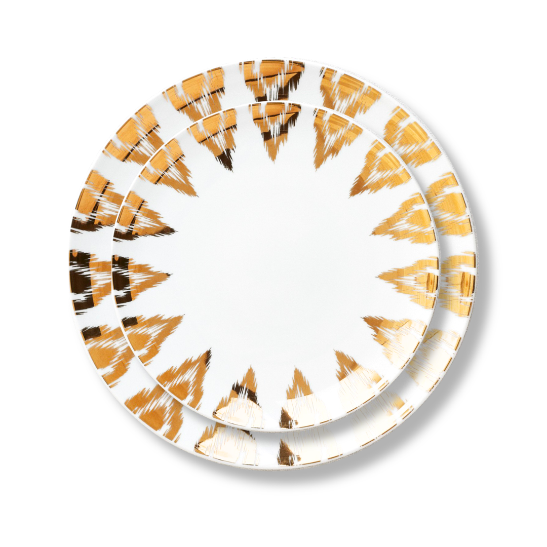 Rent: Gold Ikat Set From