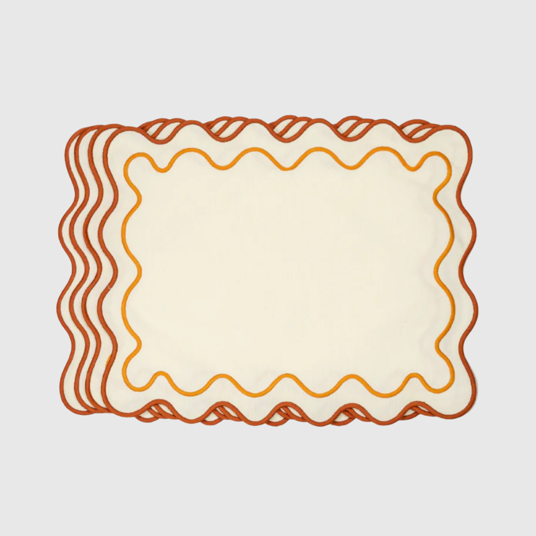 Embroidered Clementine Placemats
