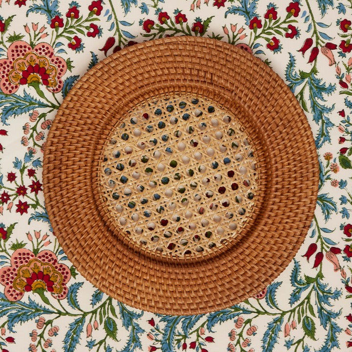 Brown Rattan Charger Plates (set of 4)