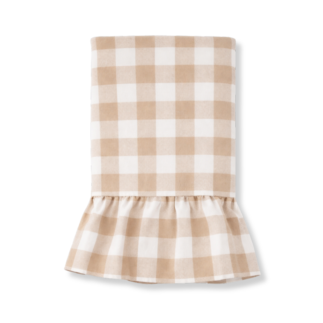 Archive Sale: Beige Gingham Tablecloth (165 x 295cm)